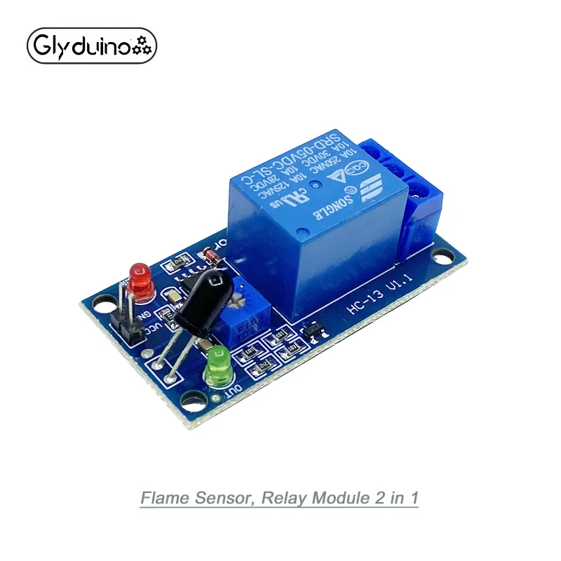 Glyduino 2 в 1 пламя Сенсор комбинированный модуль реле огонь оповещение при