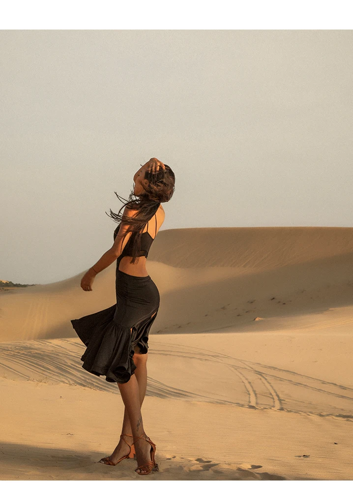 ZYM dance tyle Lady Sheba платье#1912 женское платье для латинских танцев одежда без рукавов с v-образным вырезом прозрачное асимметричное платье с бюстгальтером