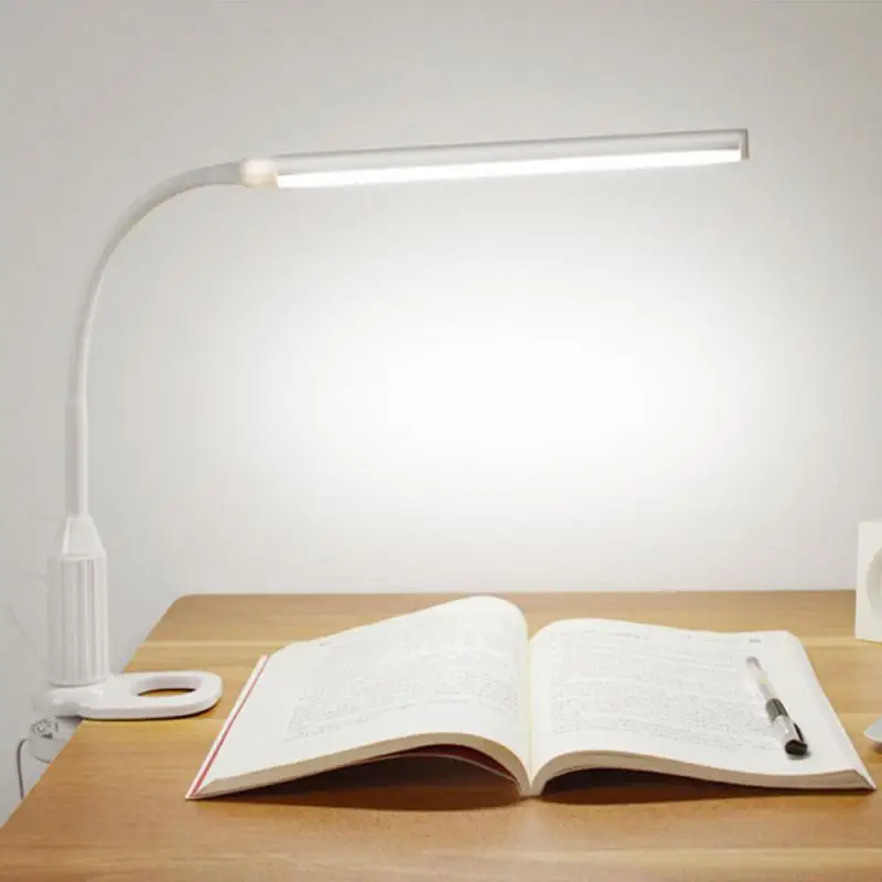 

5W Clip Clamp Light Eye Protect Table Lamp Stepless Dimmable Bendable USB Powered Touch Sensor Control reading desk lamp #