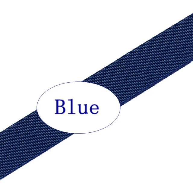 blue Миланский Браслет Нержавеющая сталь ремешок для наручных часов Apple Watch серии 1/2/3, 42 мм, 38 мм, с браслетом на ремешке; foriwatch серии 4 40 мм 44 мм - Цвет: blue