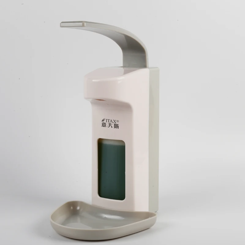 

Factory Patent Hospital ABS Wall Mounted Elbow Disinfectant Hygienic Hand Sanitizer Dispenser with Tray