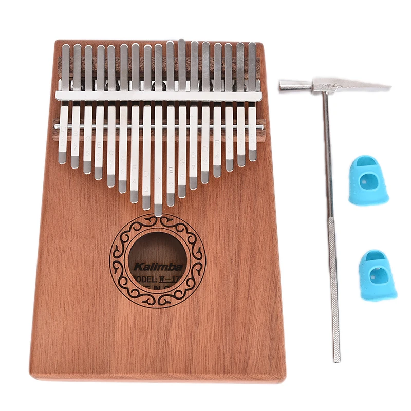 17 ключей Kalimba твердое красное дерево палец для большого пальца фортепиано Sanza 17 ключей твердое дерево Kalimba Mbira палец с обучения книга Мелодия молоток