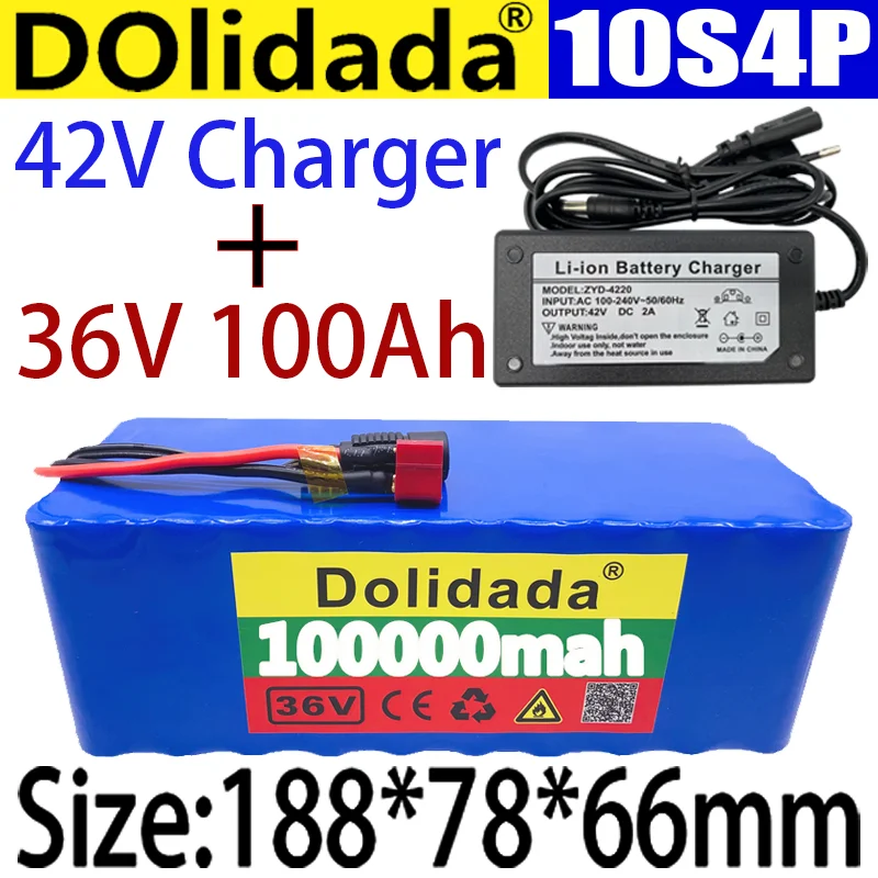 Аккумулятор 10S4P 36 В 1000 А · ч 100000 Вт мА для электропитания BMS Integre 42 в 2 | Электроника