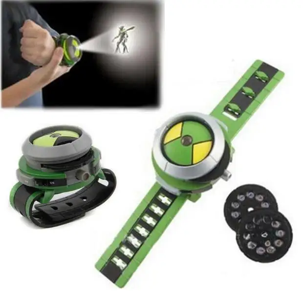 Caldo! Omnitrix Ben Watch Con 16 Modelli Giocattoli Luminosi Proiettore Cartoon Projection Watch Bambini Regali Di Compleanno Di Natale