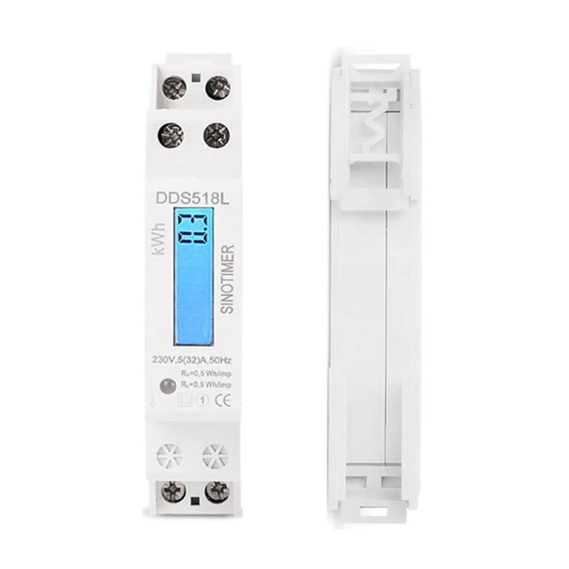 Умный дом DDS238-1 lcd 5(32) A 230VAC 50Hz одна фаза полюс din-рейку киловатт-час кВт-ч счетчик энергии абсолютно измеритель мощности