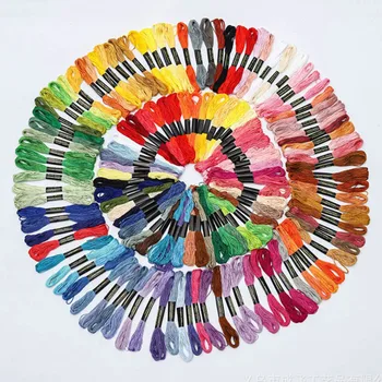 

Hand Embroidery Kit Embroidery Starter Kits 6 Plastic Hoop+100 Colors Thread