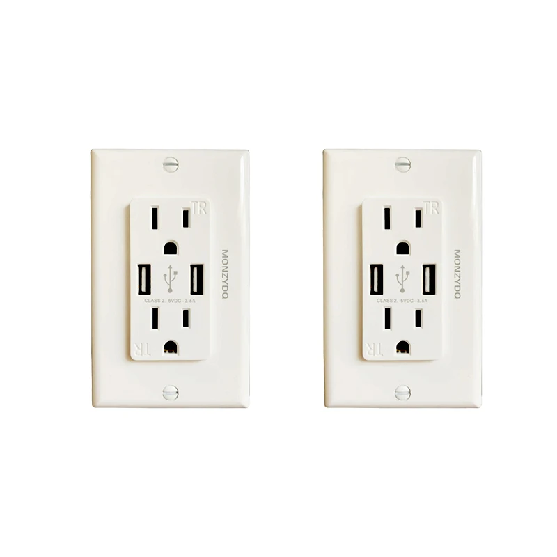 

Настенная розетка с 2 Usb-портами, 118x76 мм, 2 шт.