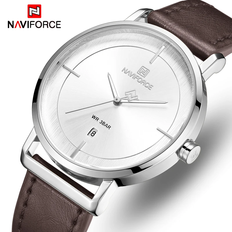 

NAVIFORCE Luxury Brand Mens Waterproof Quartz Watch Leather Sports Men Watches Date Analog Male Clock Business Relogio Masculino