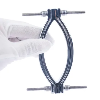 Stainless Steel Pinch Pleasure Spreader Labia Clitoris for Women Couples Bdsm Bondage Vagina Clamp Sex Toys 2