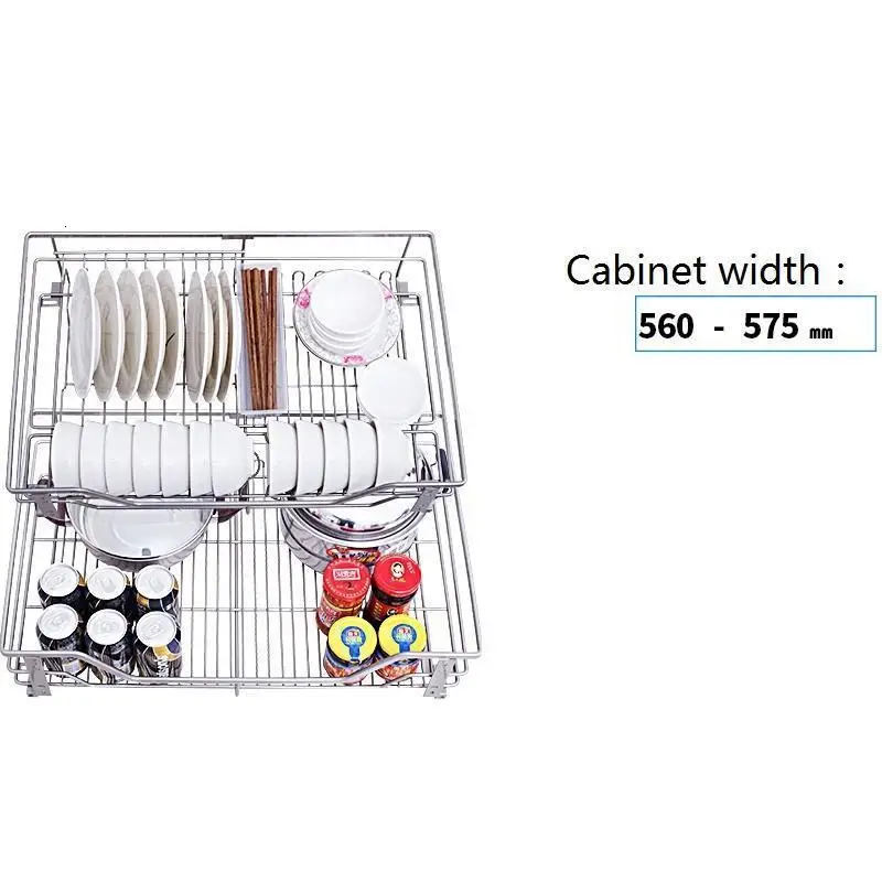 Number 1 Органайзер Cestas Para Colgar En La Ducha Cucina Armario De Cocina Despensa из нержавеющей стали Cozinha стеллаж для кухонного шкафа корзина - Цвет: Number 1