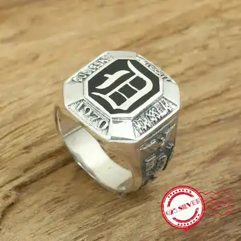

S925 sterling silver men's ring jewelry handmade vintage classic style vampire diary model 2018 new lover's gift