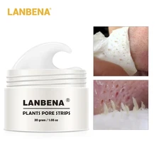 LANBENA nuevo estilo eliminador de espinillas de la nariz máscara banda para poros máscara negra exfoliación de acné tratamiento negro limpieza profunda de la piel cuidado Corea