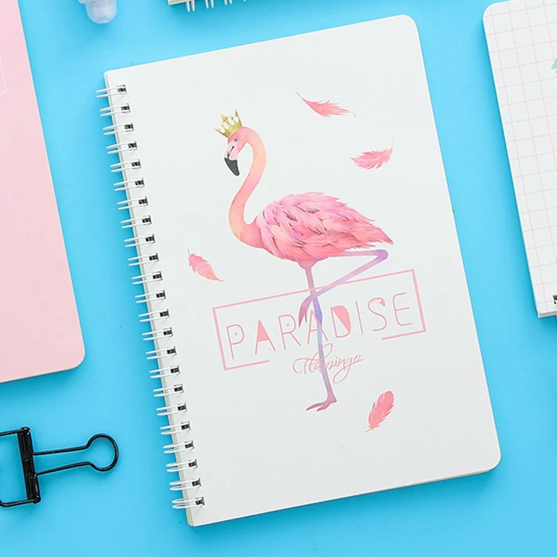 Креативные милые канцелярские принадлежности Фламинго Тетрадь A5 записная книжка маленькая свежая катушки ручной бухгалтерская книга принадлежности для студентов
