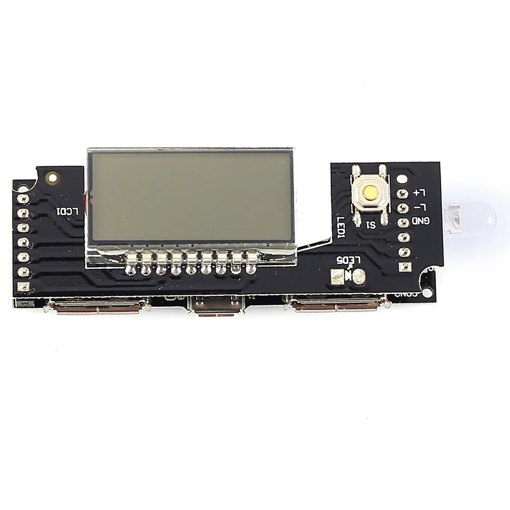 Зарядная плата для литиевой батареи 5V2A с ЖК-дисплеем и двойным USB выходным зарядным устройством