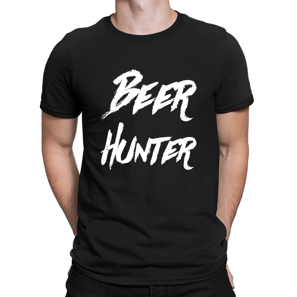 Футболки с надписью «Beer Hunter», хлопковые топы в стиле хип-хоп, лучшая футболка для мужчин, Знаменитые Картины, Отличная футболка, Летний стиль