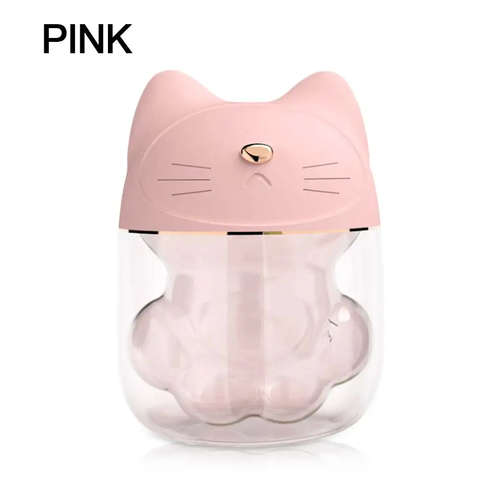 Pink Увлажнитель, арома-диффузор, очиститель воздуха, ароматерапия, диффузор, мультяшный, милый, практичный, многофункциональный, 120 м, 3 в 1, светодиодный светильник - Цвет: Pink