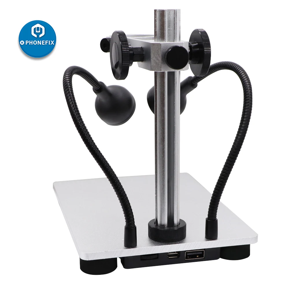 US $65.00 Highdefinition DM9 1200X USB Digital Microscope with 7 Inch Screen and Bracket LED Light for Phone Repair PCB Soldering Tool