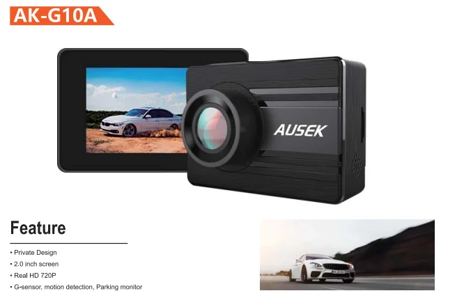 Автомобильный видеорегистратор AK-G10A Dashcam HD 720P Автомобильная камера рекордер 2,0 дюймов видеорегистратор видео регистратор с ночным видением видеорегистратор авто камера