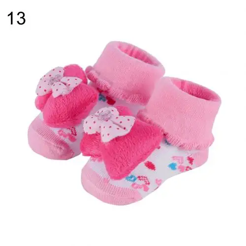 13 Носки для новорожденных милые носки для маленьких мальчиков и девочек с рисунком животных из фруктов Мягкие хлопковые носки-тапочки обогреватели для ног для От 0 до 12 месяцев - Color: 13