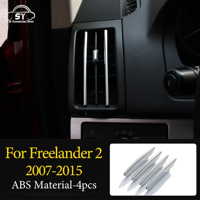 Car Steering Wheel,AC Vent Outlet Knob,Door Handle,Cover Trim,ABS Chrome,For LandRover Freelander 2 2007-2015 Interior Accessory 5