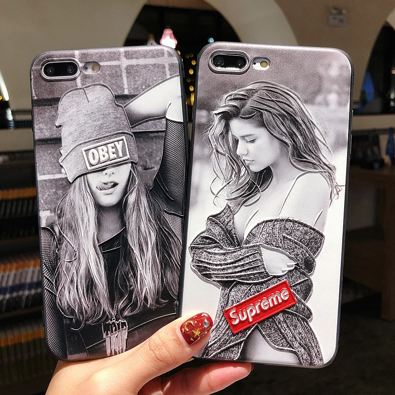 Erilles Модный мягкий чехол для телефона Simpl Girl IPhone 6 S P 6SP 7 8 X XS XRXRMAX супер светильник