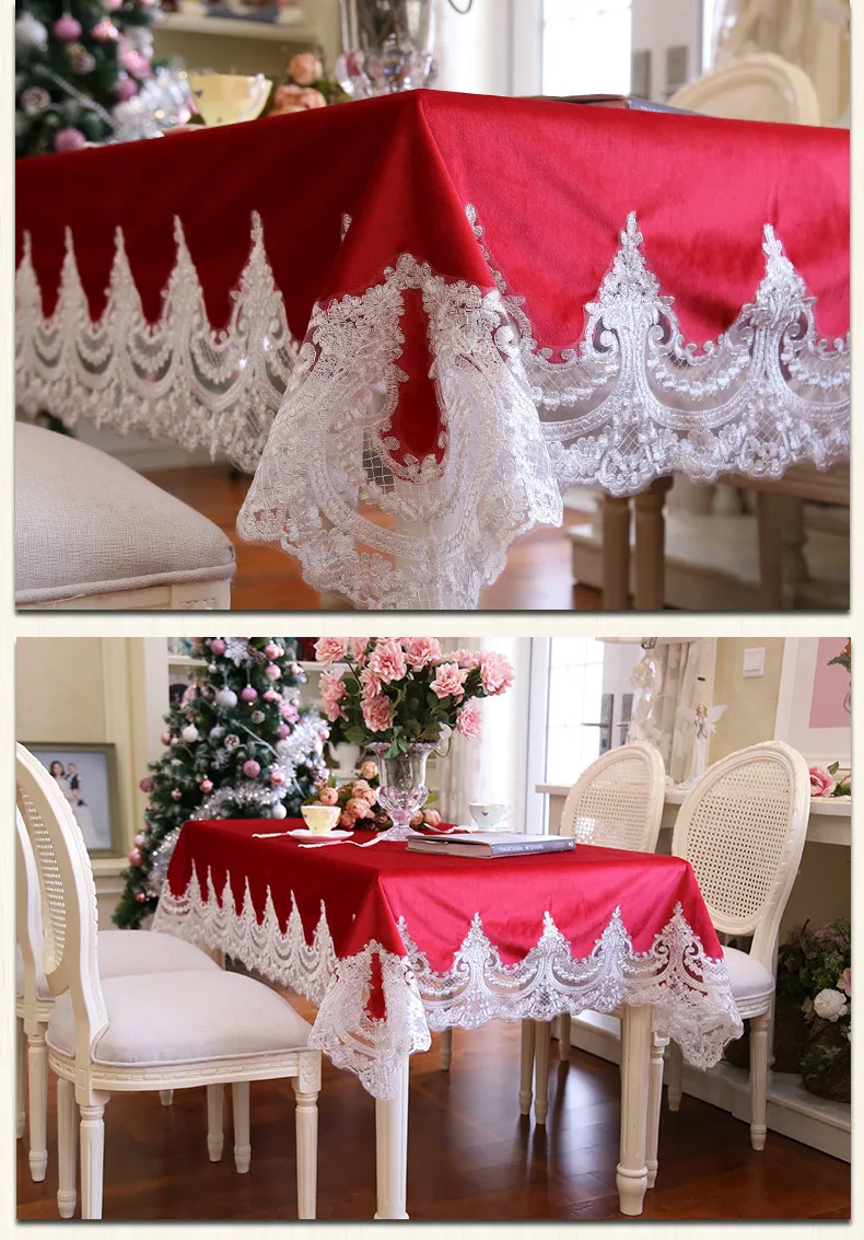 Proud Rose Роскошная красная кружевная скатерть золотого цвета, бархатная скатерть для стола, подушки для стула, круглые скатерти, свадебные принадлежности, покрывало, ткань