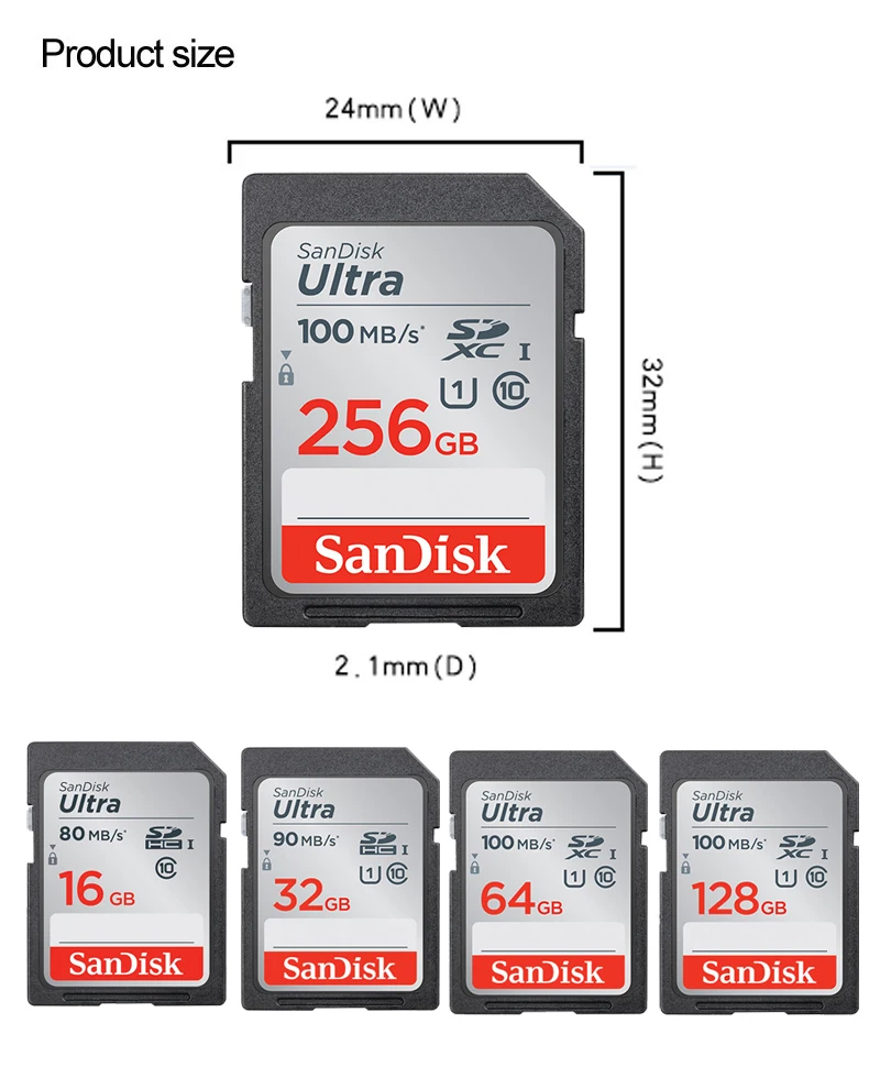 SanDisk карта памяти 32 Гб класс 10 64 128 ГБ 256 SD 16 SDHC картао де memoria carte sd tarjeta для HD