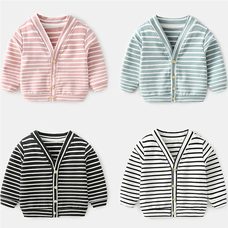 Kids winter jacket Toddler Baby Boys Girls Long Sleeve Winter Striped Windproof Coat Outwear Jacket#4O08