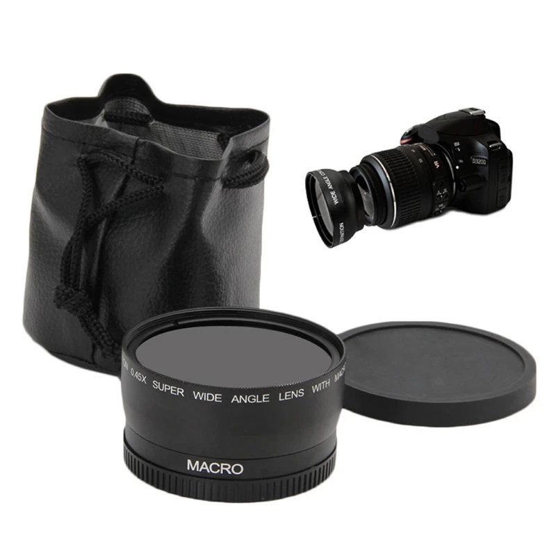Wide Angle and Macro Lens 58mm 0.45x0.45 for Canon EOS 350D/400D/450D/500D/600D Dropship | Электроника