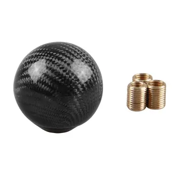 

Carbon Fiber Shifting Head Round True Carbon Grain Infinite Shift Head Handle Lever Button Trim Cover Hanging Handball Button