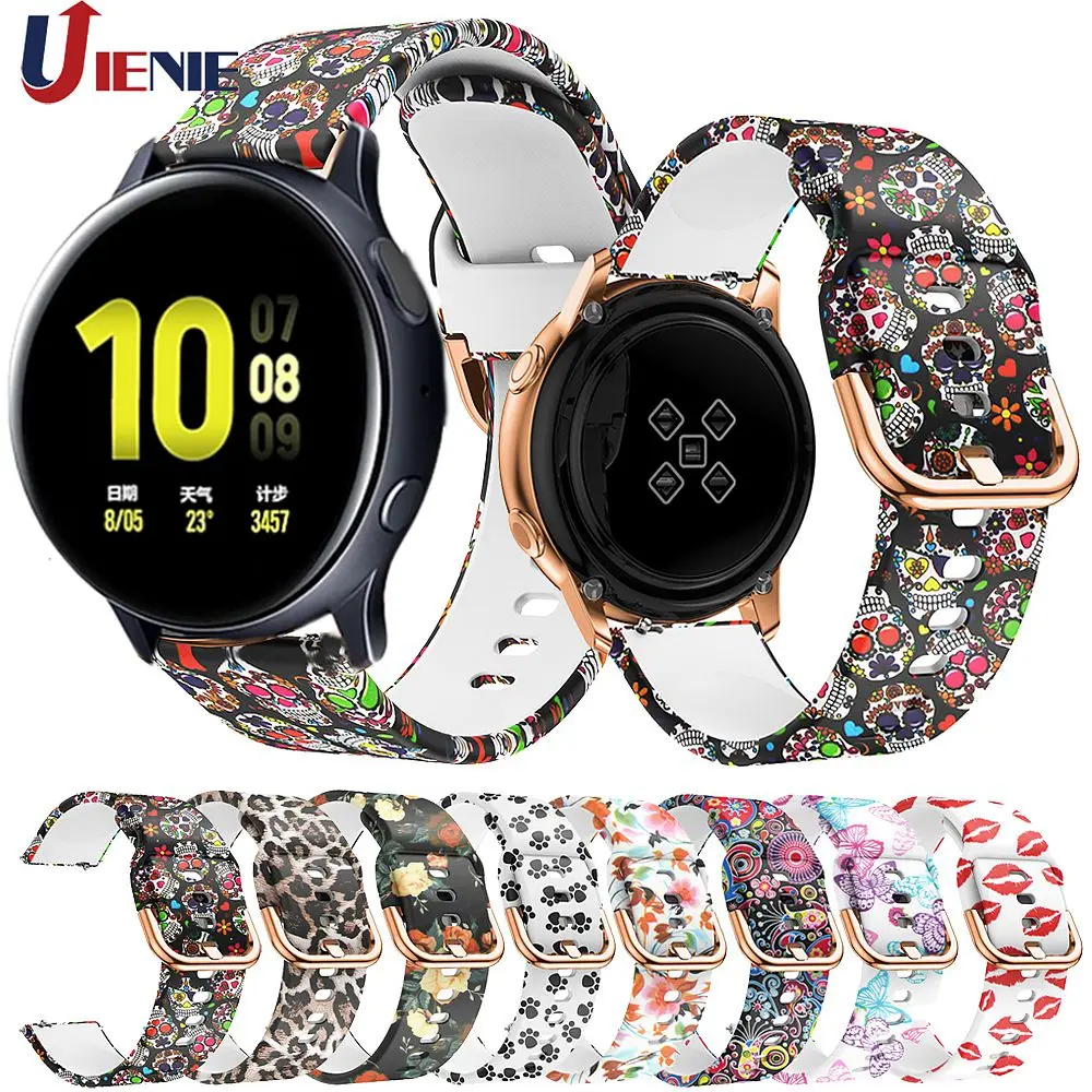 Силиконовый ремешок для часов Samsung Galaxy Watch Active 2 20 мм 40/44 спортивный браслет 42 мм/Gear