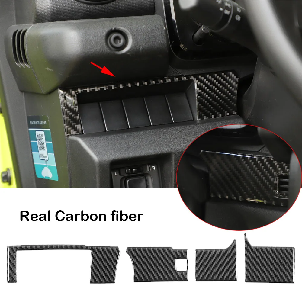 4 * обшивка панели центральной консоли из настоящего углеродного волокна для Suzuki