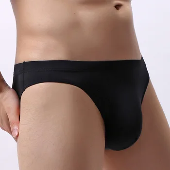 

Men's briefs Solid Color Sexy Thin Underwear Mid-rise Breathable Comfortable Briefs male underpants clothes