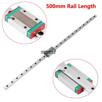 

HighQ 500mm Miniature CNC Linear Rail Sliding Motion Mini Slide Rail Linear Guide W/ MGN12H Sliding Block for CNC 3D Printer DIY