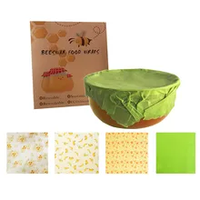 3 шт./компл. многоразовые пчелиный воск ткань с шестигранной головкой органический хлопок Еда пакеты для сохранения свежести продуктов Еда сохранение ткань упаковка для сэндвича Кухня инструмент