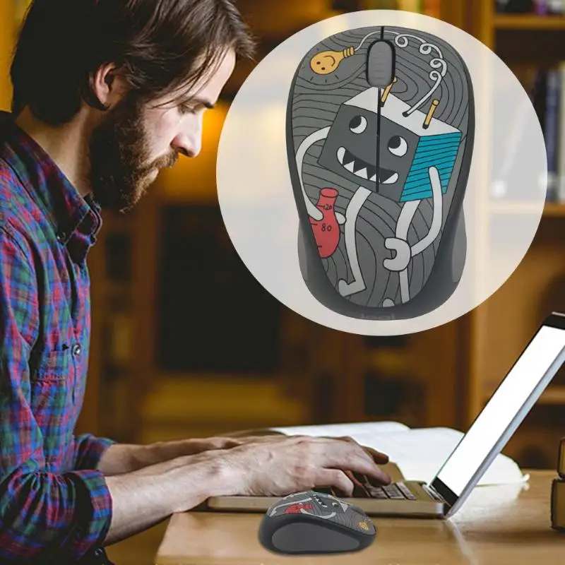 Logitech M238-V3 мультфильм беспроводной usb-приемник Мышь 3 кнопки 1000 Точек на дюйм Оптическая мышь для настольных ПК настоящий Беспроводной Мышь