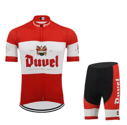 DUVEL пивной мужской набор для велоспорта красная одежда для велоспорта Pro Team 9D гелевая дышащая подкладка MTB дорожный горный велосипед одежда для гонок - Цвет: 3