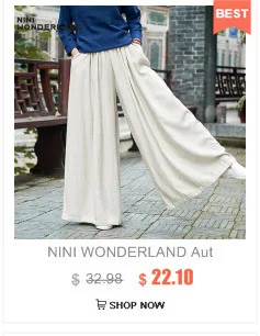 Женская юбка с поясом на резинке NINI WONDERLAND, повседневная хлопково-льняная юбка, модель большого размера на осень и весну