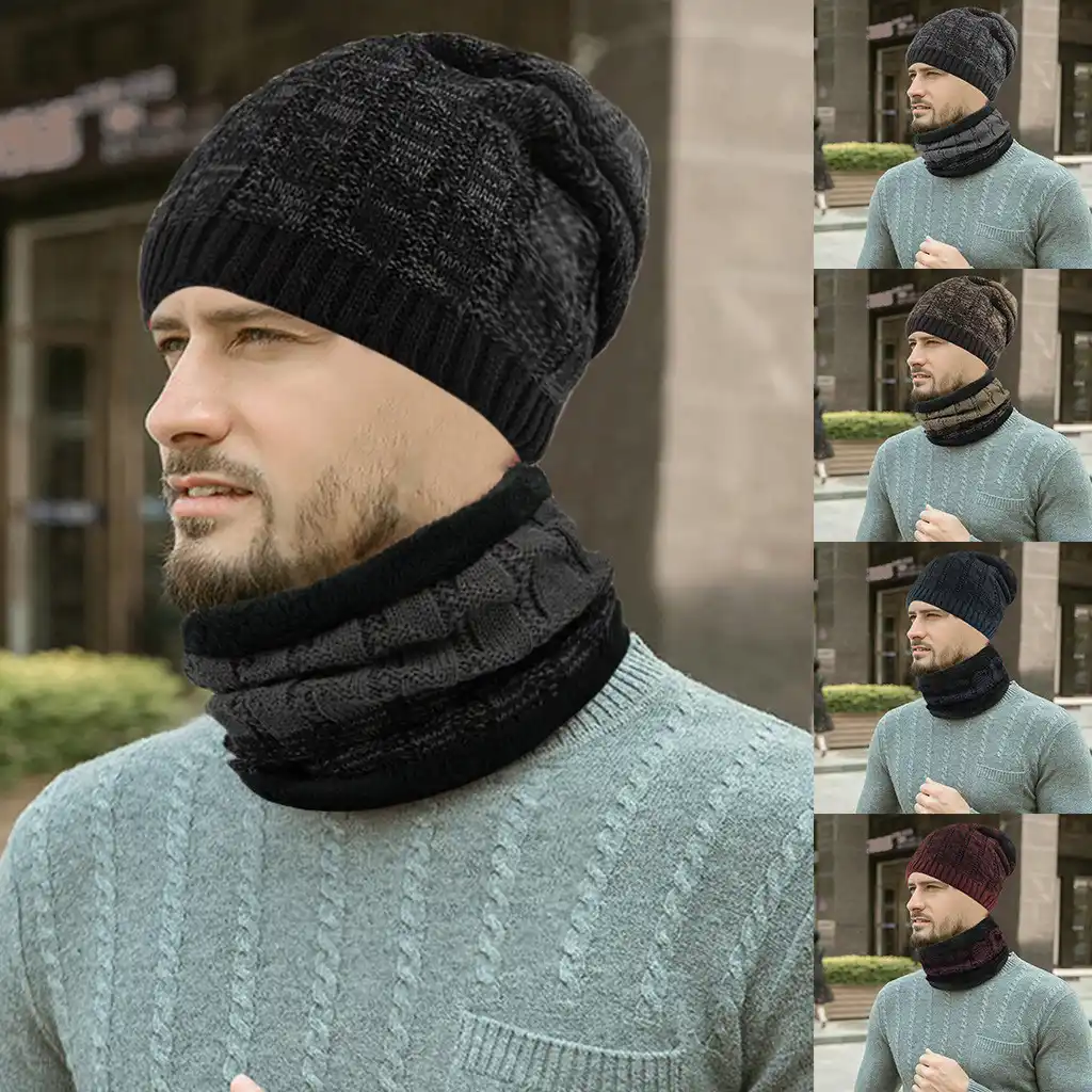 mens fleece lined winter hat