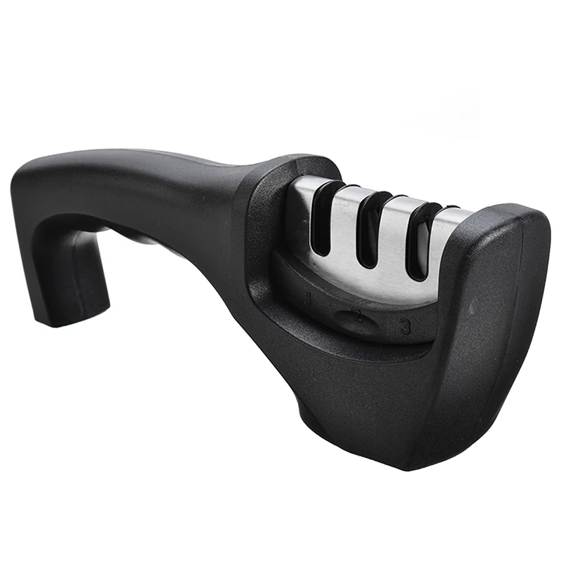 Portable Quick Blade Sharpening Handheld Three Stages Alloy Knife Sharpener Professional Kitchen Knives Cutter Accessories