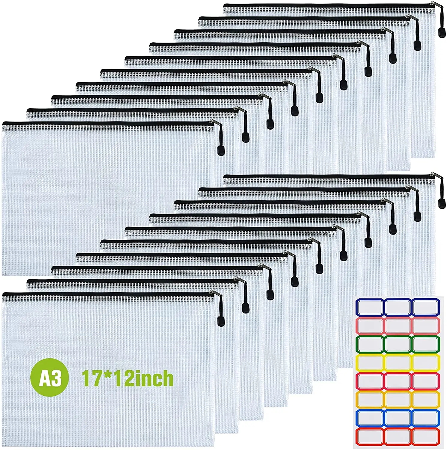 Пластиковая Сетчатая Сумка для файлов на молнии 20 водонепроницаемых и