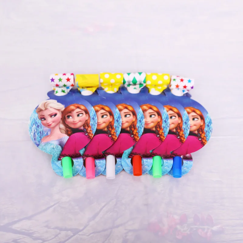 Замороженные вечерние Эльза шары в форме принцесс Napins посуда набор для дня рождения декоративный для Бэйби шауэра вечерние комплект поставки вечерние украшения - Цвет: blowout-6pcs