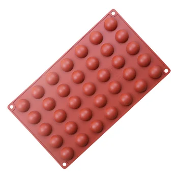 

Porous Small Semicircle Silicone Cake Mold Chocolate Mold Ice Mold High Temperature Resistant Diy Baking Mold MAQUETER 285 100g