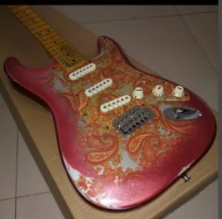 free shipping customize order electric guitar paisley 3 single coil pickups | Спорт и развлечения