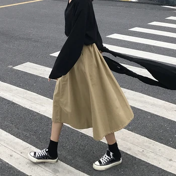 

Mid-length Elegant Skirts Summer Vintage College Cute Satin Pleated Skirts Womens Ruffle Rokjes Dames Women's Clothing YY50SW