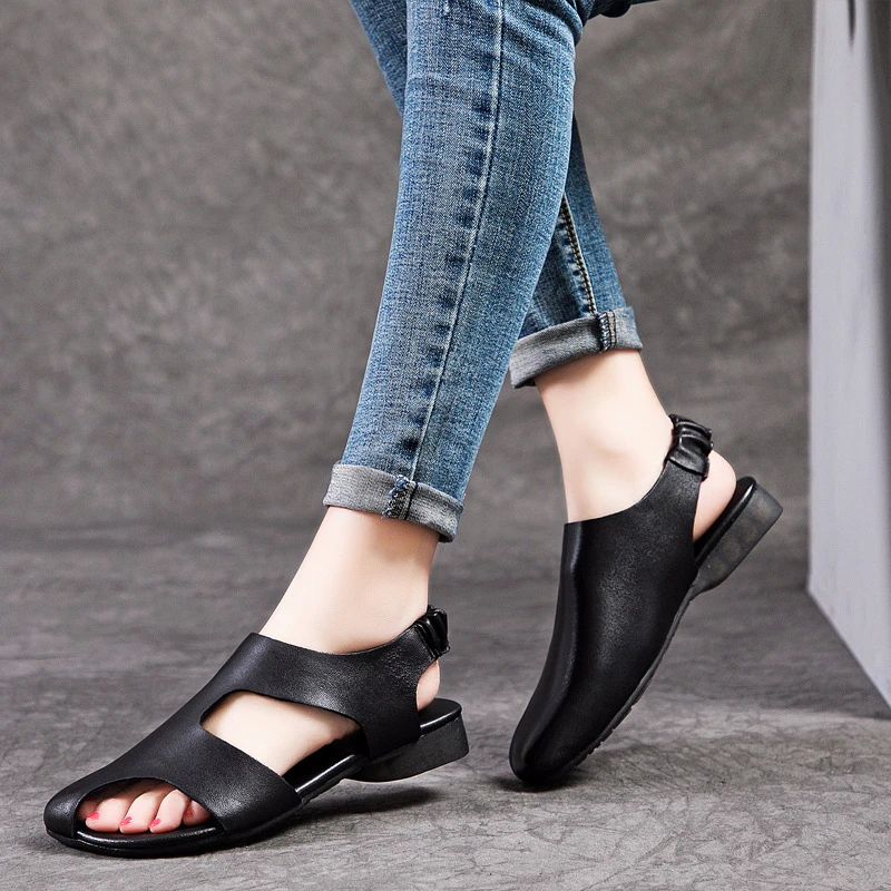 Black peep toe sandals womens Clearance