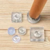 10pcs Rubber Clear Non-slip Chair Leg Caps Feet Silicone Pads Sofa Foot Covers Furniture Legs Floor Protector Pad with Screws ► Photo 3/6