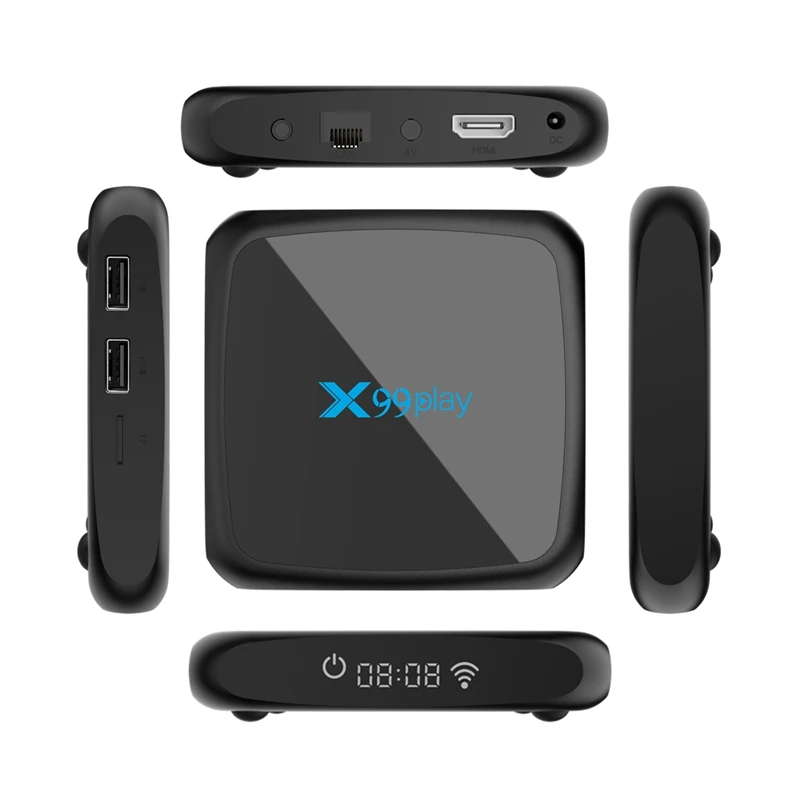HOT-X99Play Смарт ТВ приставка Android 9,0 4 ГБ 32 ГБ Rk3318 1080P 4K Wifi Google Play Netflix телеприставка медиаплеер