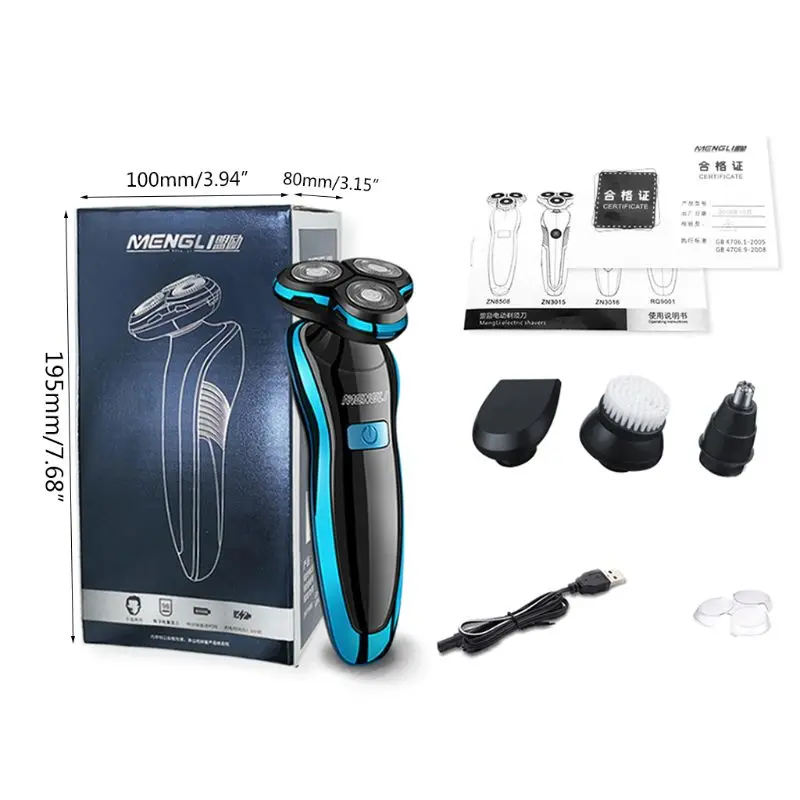 Electric Razor Electric Shaver Rechargeable Shaving Machine for Men Beard Razor Wet-Dry Dual Use Water Proof Fast Charging 5