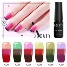 Docaty термический гель лак изменение температуры цвет гибридные Лаки светодиодный Гель-лак для ногтей все для маникюра праймер для ногтей